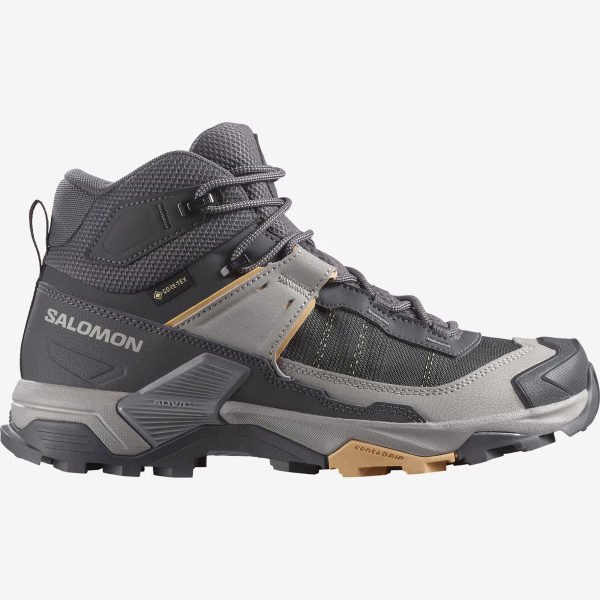 Ботинки X ULTRA 5 MID GTX W (RU 37 UK 5 USw 6.5 СМ 23; nine iron/gull/soft clay)